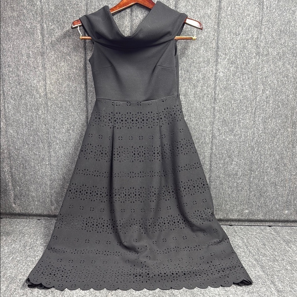 Banana Republic Black Cowl Neck A-Line Maxi Dress